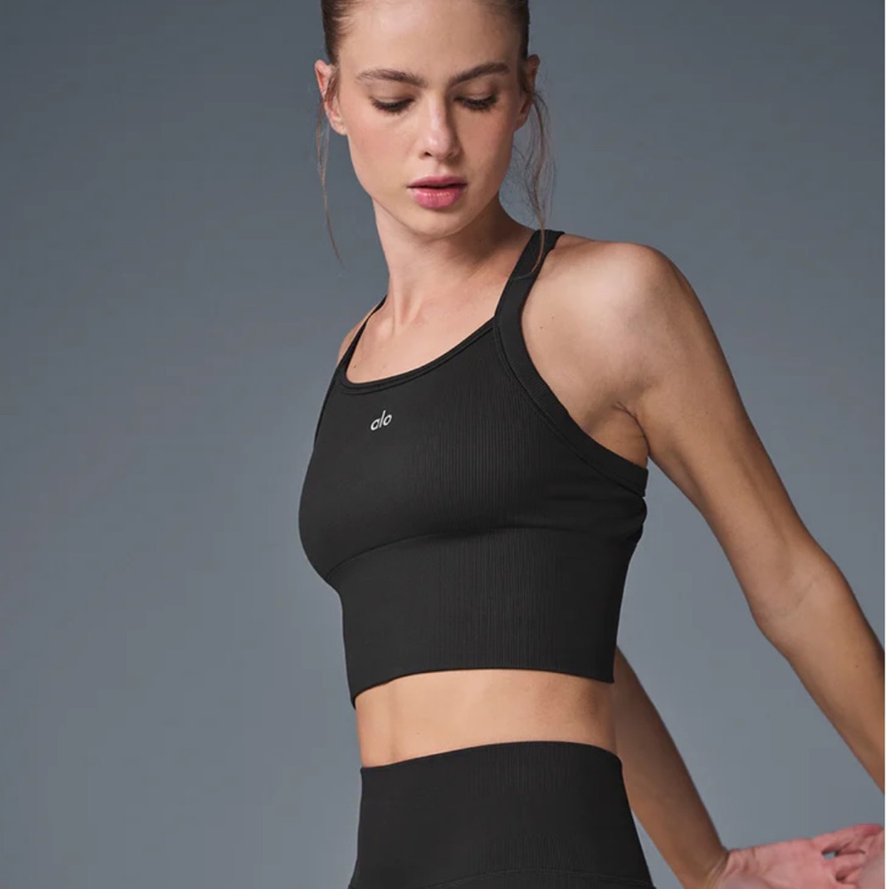 ALO YOGA Seamless Ribbed Favorite Bra Tank - XXS